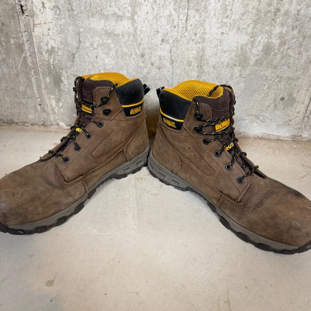 DeWALT Prolite Brown Leather Steel Toe Work Boots Mens 13M DXWP10008 EH
